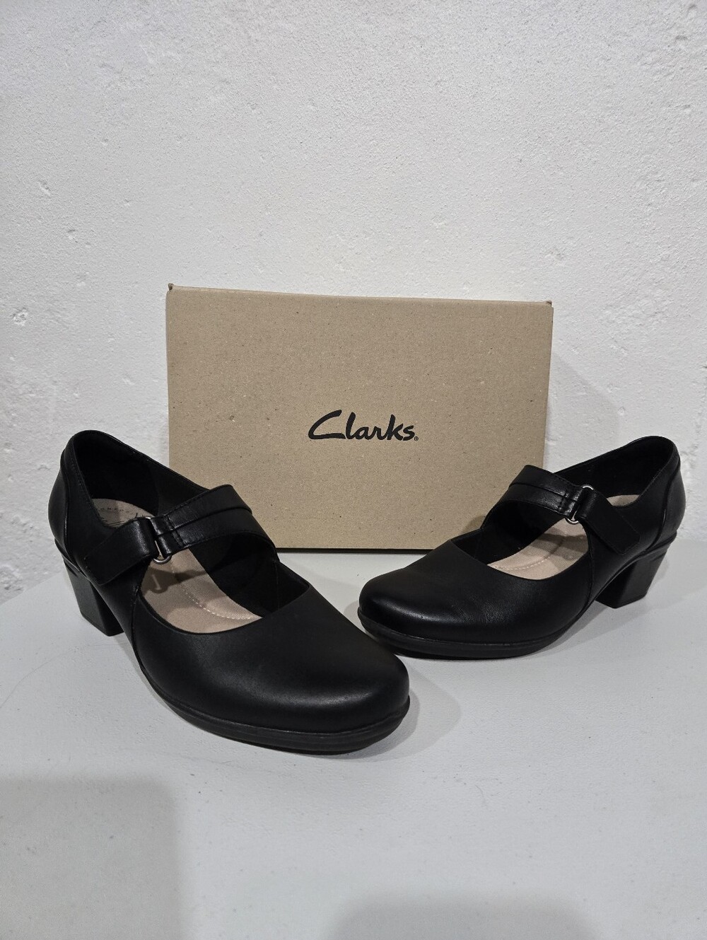 Clarks Black Mary Jane Heels